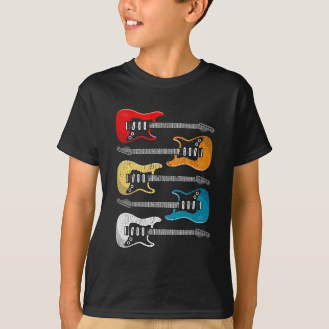Camiseta Presente do Vintage Guitar para Guitaristas (Frente)