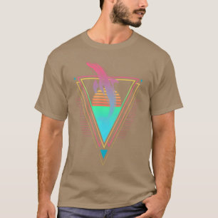 Camiseta Presente Dolphin Vaporwave Synthwave 90s 80s Pôr d