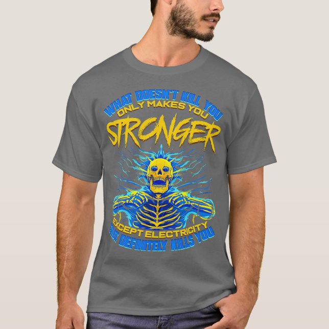 Camiseta Presente Elétrico Engraçado para Engenheiro Elétri (Frente)
