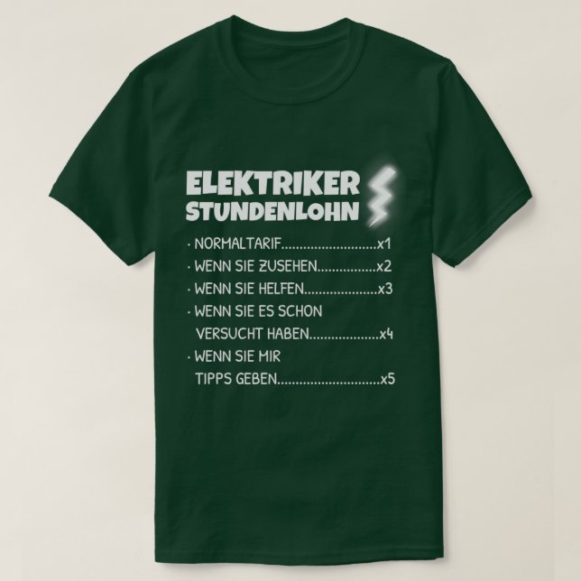 Camiseta Presente elétrico para Engenheiro elétrico (Frente do Design)