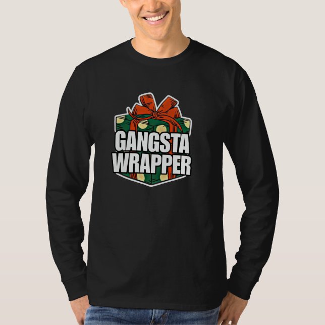 Camiseta Presente embrulho engraçado de Natal para Mamãe e  (Frente)