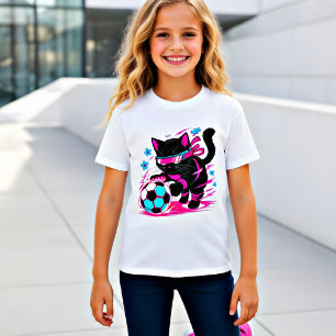 Camiseta Presente Energético de Futebol de Gato Néon para A