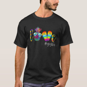Camiseta Presente engraçado chinelo Gigi Life abacaxi LOVE