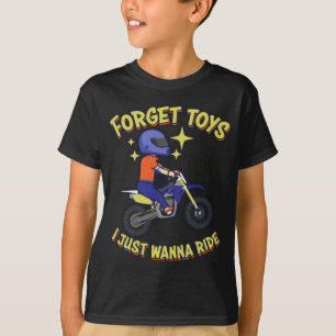 Camiseta Presente Engraçado Da Bicicleta De Dirt Para Crian