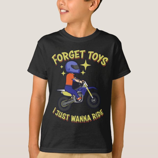 Camiseta Presente Engraçado Da Bicicleta De Dirt Para Crian (Frente)