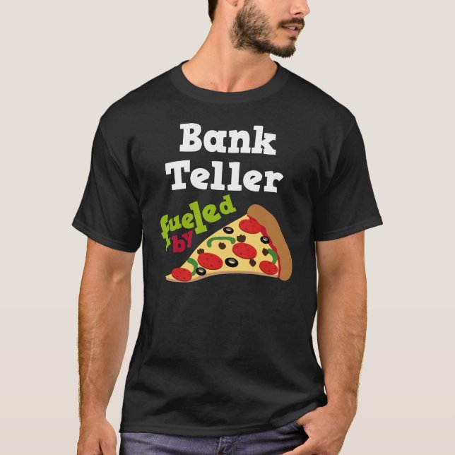 Camiseta Presente (engraçado) da pizza do caixa de banco (Frente)