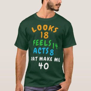 Camiseta presente engraçado de 40 anos para aniversário par