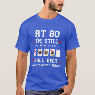 Camiseta Presente Engraçado de 80 Anos de Idade Cartões par