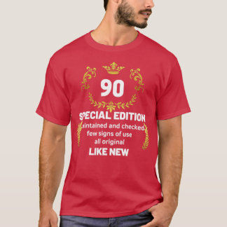 Camiseta presente engraçado de 90 de aniversário com 90 ano