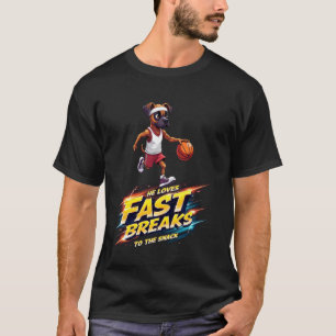 Camiseta Presente engraçado de basquete para amantes de cãe