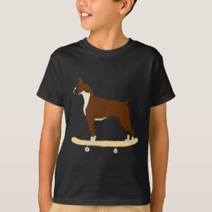 Camiseta Presente engraçado de cachorro boxer de skate para