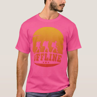 Camiseta Presente engraçado de caminhada, acampamento offli