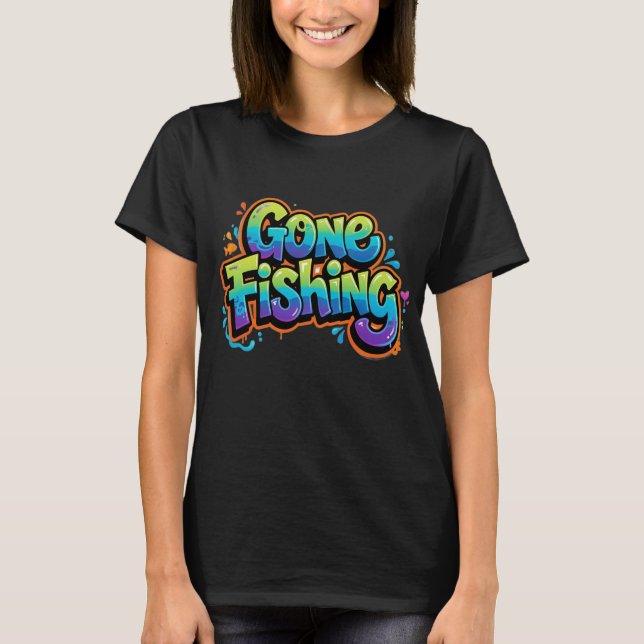Camiseta Presente Engraçado de Cartum de Arco-Íris de 'Fui  (Frente)
