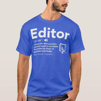 Camiseta Presente Engraçado De Definição De Editor Para Edi