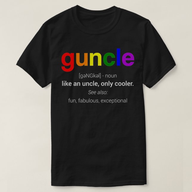 Camiseta Presente Engraçado De Definição De Guncle Para Tio (Frente do Design)