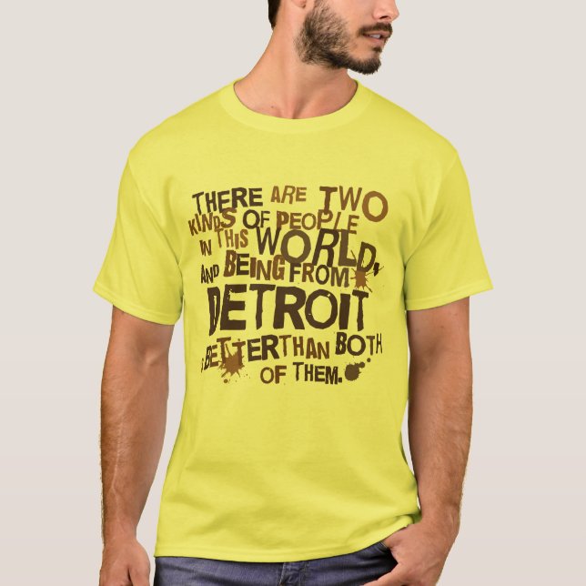 Camiseta Presente (engraçado) de Detroit (Frente)