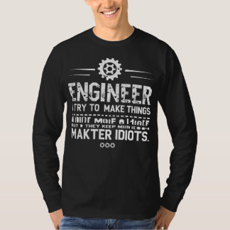 Camiseta Presente Engraçado de Engenharia para Homens Mulhe