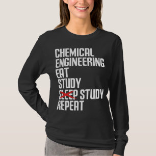 Camiseta Presente Engraçado de Engenharia Química Coma Estu