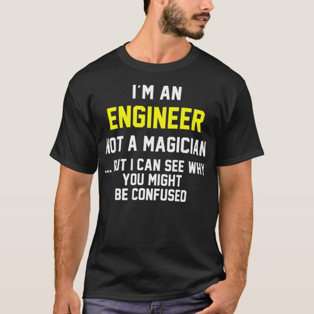 Camiseta Presente Engraçado De engenheiro Não É Premium De  (Frente)