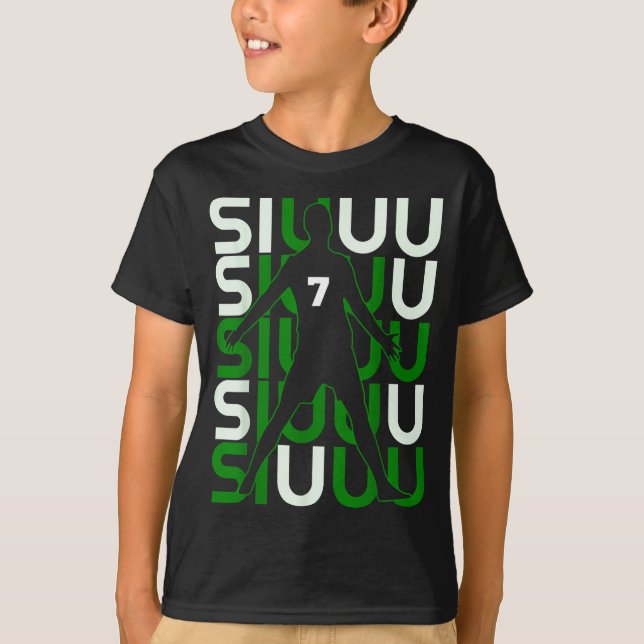 Camiseta Presente engraçado de futebol Siuuuu para fã de am (Frente)