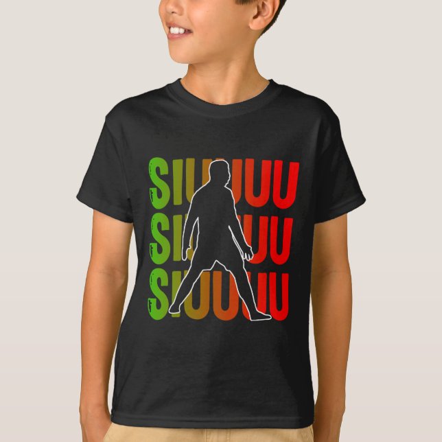 Camiseta Presente engraçado de futebol Siuuuu para fã de am (Frente)