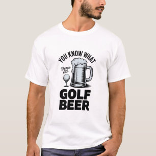 Camiseta Presente engraçado de golfe cerveja jogador de gol