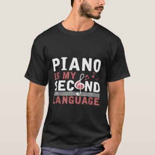 Camiseta Presente engraçado de guitarrista Piano é meu segu