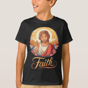 Camiseta Presente engraçado de Jesus Anime Japonês Cristo D