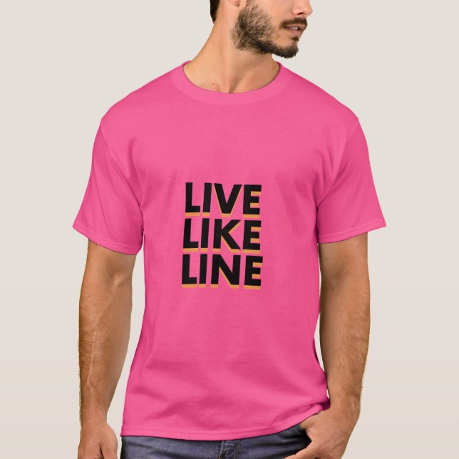Camiseta Presente Engraçado de Linha ao Vivo (Frente)