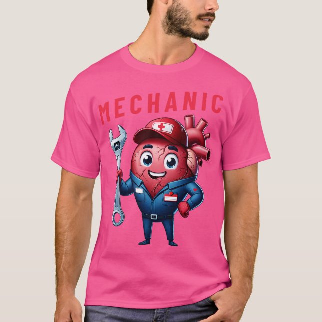 Camiseta Presente engraçado de mecânico cardíaco para profi (Frente)