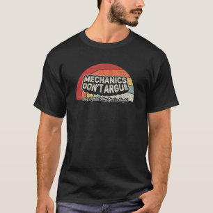 Camiseta Presente Engraçado de Mecânico Retro Mecânicos Não