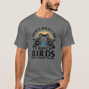 Camiseta Presente Engraçado de Observação de Pássaros Obser