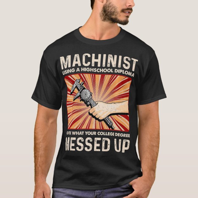 Camiseta Presente Engraçado De Operador De Máquina Sarcásti (Frente)