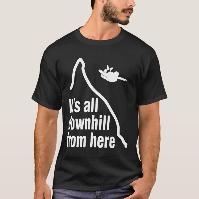 Camiseta Presente Engraçado de Paraquedismo (Frente)