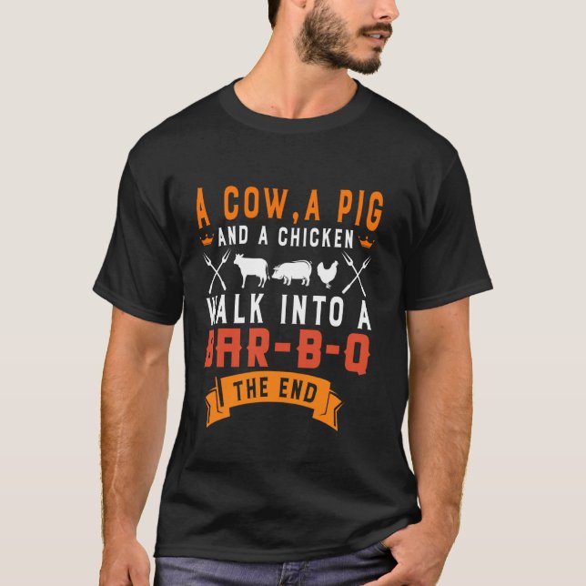 Camiseta Presente engraçado de piada de churrasco para o me (Frente)