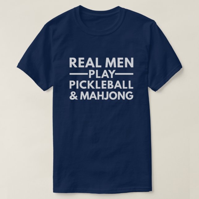 Camiseta Presente engraçado de pickleball e mahjong para ho (Frente do Design)