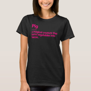Camiseta Presente Engraçado De Porco Bacon Para Homens Mulh