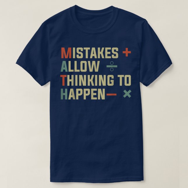 Camiseta Presente engraçado de professor de matemática retr (Frente do Design)