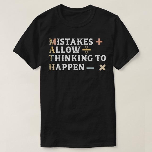 Camiseta Presente engraçado de professor de matemática retr (Frente do Design)