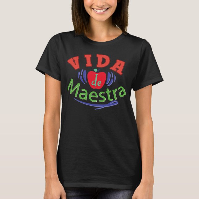 Camiseta Presente engraçado de professora bilíngue para mul (Frente)