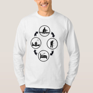 Camiseta Presente engraçado de remar, o ciclo de remar