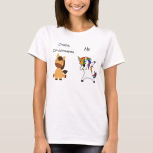 Camiseta Presente engraçado de unicórnio para colega de tra