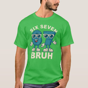 Camiseta Presente engraçado do meme de seis sete bruh brain