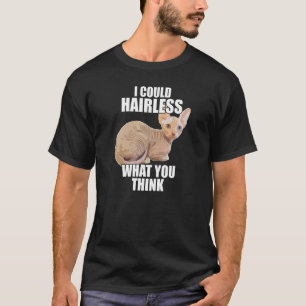 Camiseta Presente engraçado do meme pun do gato Sphynx sem