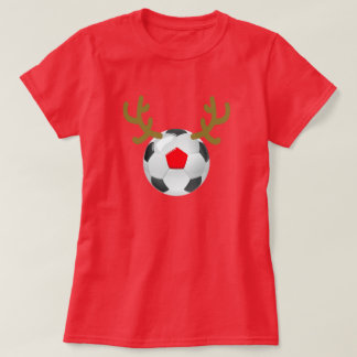 Camiseta presente engraçado do Natal do t-shirt do futebol