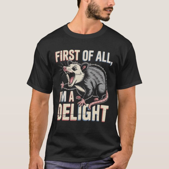 Camiseta Presente engraçado do opossum para amantes de anim (Frente)