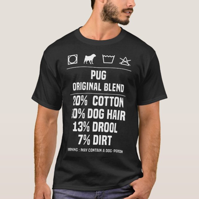 Camiseta Presente engraçado do pug da mistura original (Frente)