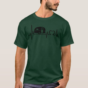 Camiseta Presente engraçado do ritmo cardíaco de acampament