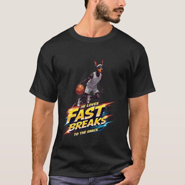 Camiseta Presente Engraçado e Moderno de Basquete para Dobe (Frente)