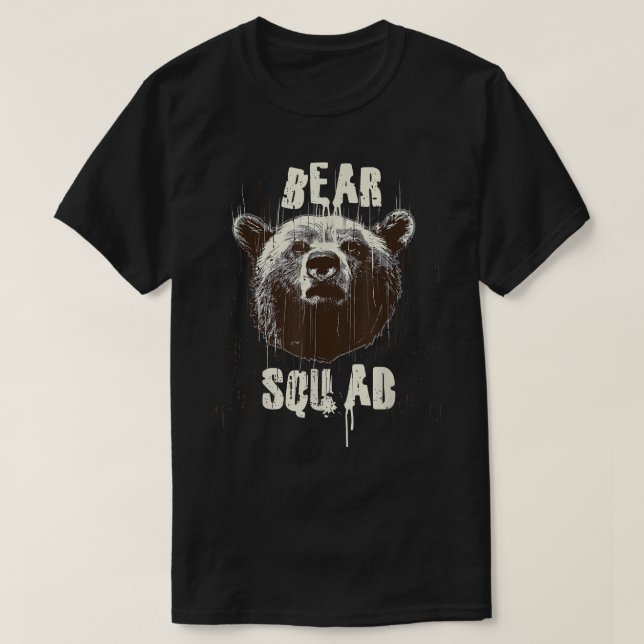 Camiseta Presente Engraçado - Esquadrão do Urso (Frente do Design)